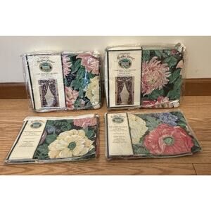 NEW VINTAGE MARTHA STEWART Floral Medley LOT Of Drapes & Valances 3278-61